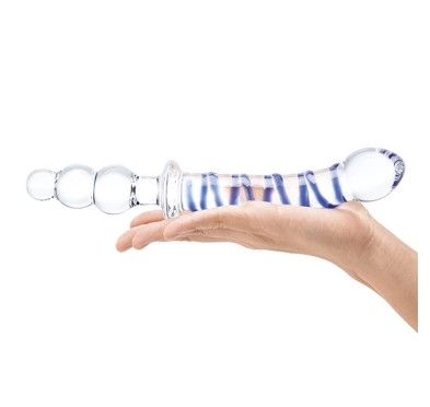 Glas - Podwójne Szklane Dildo Twister